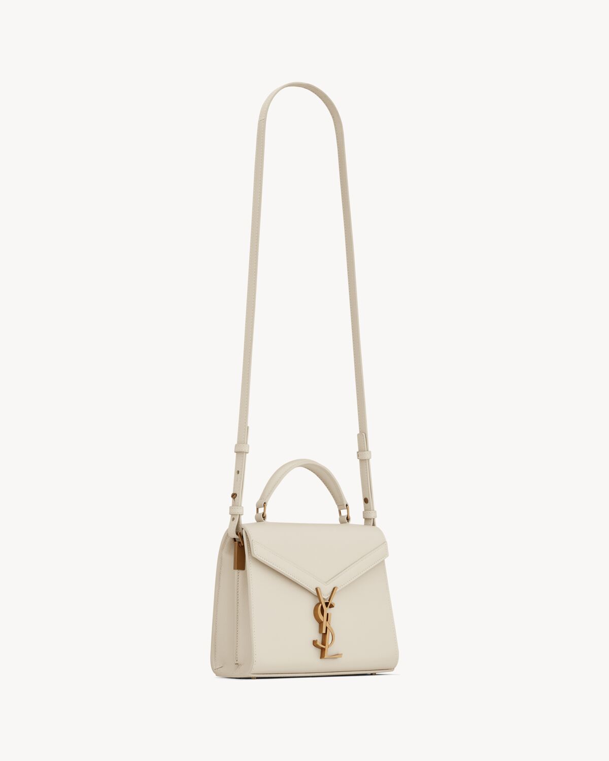 Cassandra Mini Top Handle Bag In Grain De Poudre Embossed Leather - Image 7